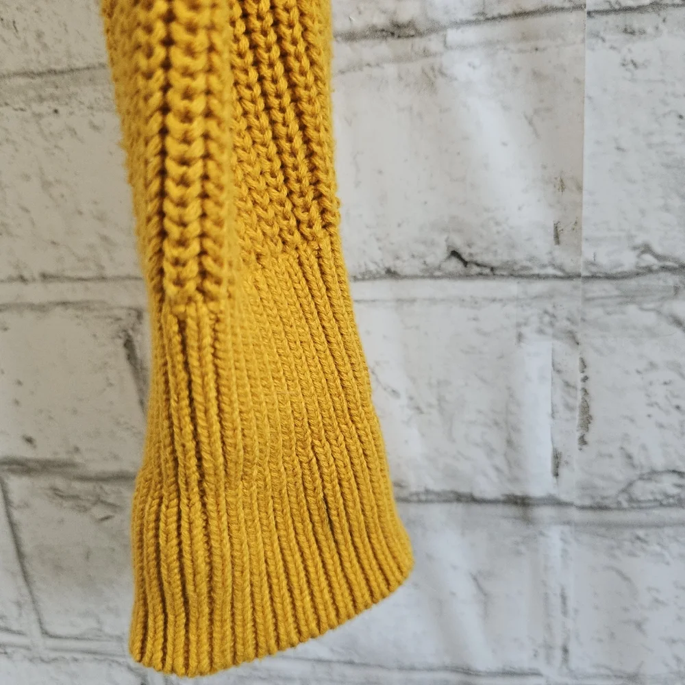 ☆ LOTTIE MOSS Yellow Striped Pullover Sweater, S ☆